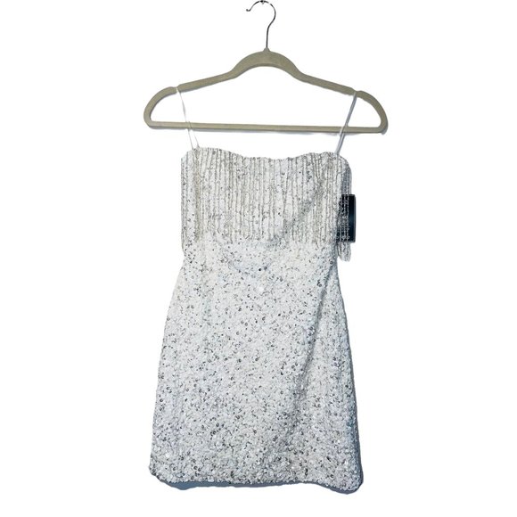 Retrofete Dress Cassandra Strapless Mini in White - Picture 5 of 16